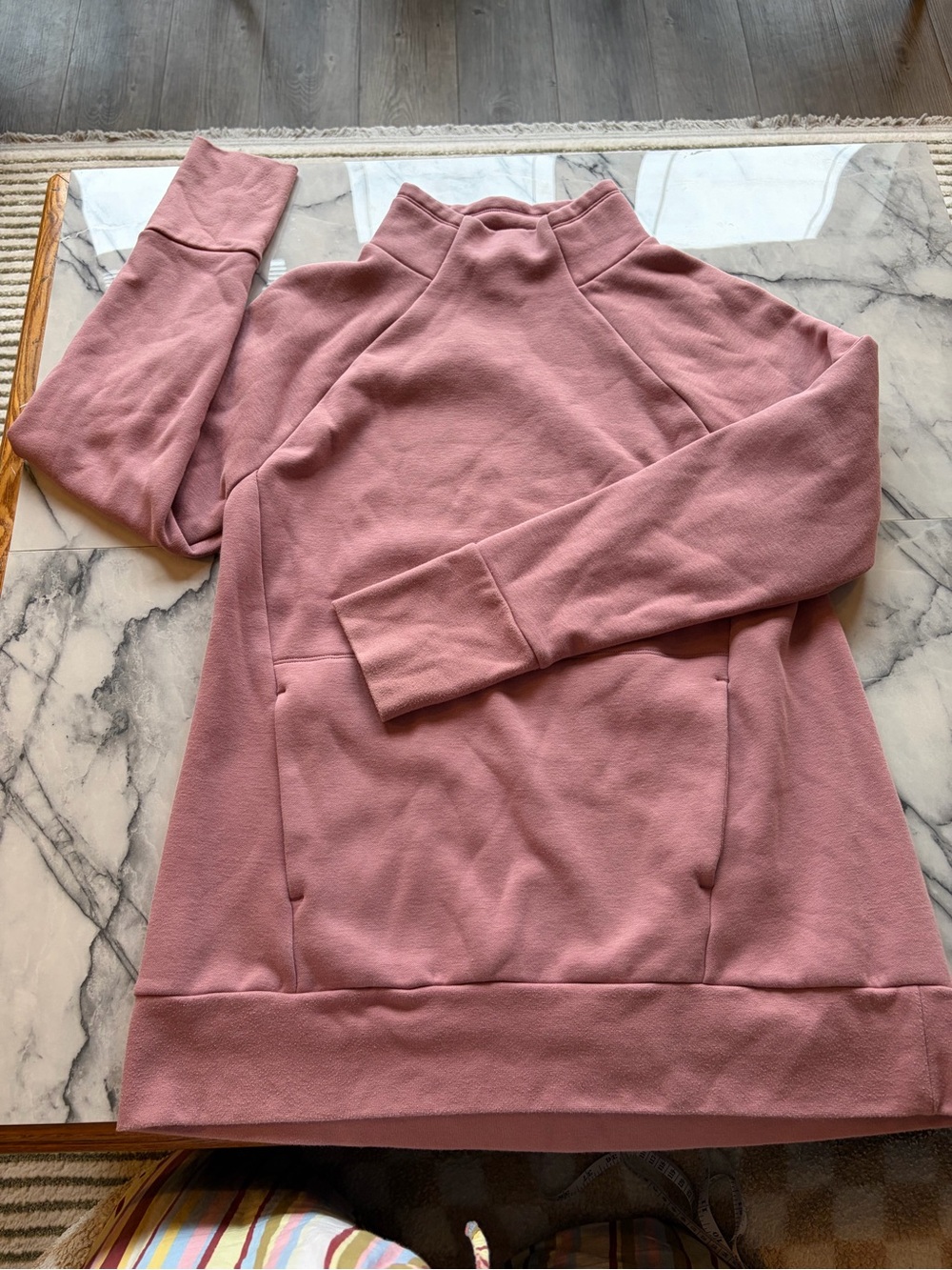 Fabletics Cozy Mauve Pink Cowl-Neck Pullover Sweater